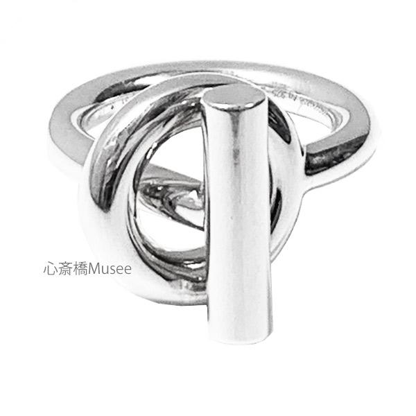 《新品》 エルメス エシャペ MM リング 57 (日本サイズ17号) シルバー HERMES Echappee Medium Silve Ring Brand New シェーヌダンクルの画像