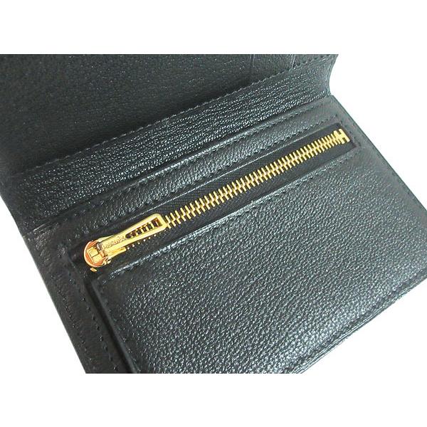 HERMES エルメス　ベアン　コンビネ　三つ折り財布　黒　シルバー金具 エルメス ベアンコンビネ ブラック ヴォーエプソン シルバー金具