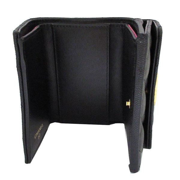 ≪新品≫シャネル マトラッセ フラップ スモールウォレット 財布 ミニ キャビア 黒 ブラック ゴールド金具 Big CCマーク AP3518 B13703 94305 CHANELの画像