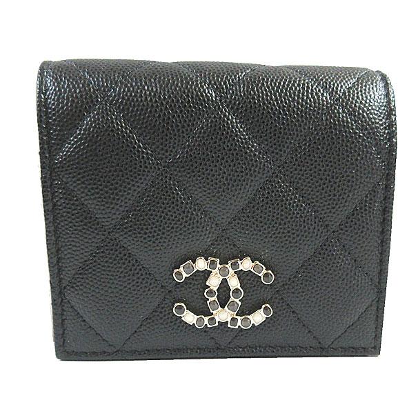 CHANEL マトラッセブラック 二つ折り財布 CHANEL ≪ 新品 ≫ シャネル マトラッセ 二つ折り財布 ミニ