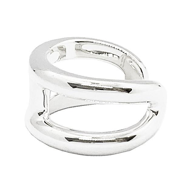 HERMES エルメス　シルバー オスモズ　PM 57 新品 》 エルメス オスモズ PM リング 57 (日本サイズ17号) シルバー製