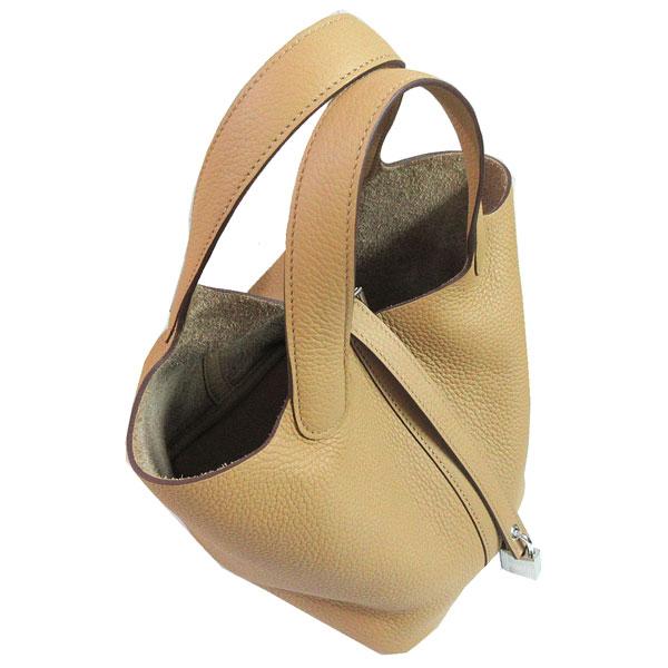 ≪新品≫HERMES エルメス ピコタン ロック 18 PM ビスキュイ シルバー 
