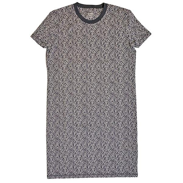 エルメス　半袖マイクロTシャツ　ナウサシェーヌプリント　シェーヌダンクル　紺新品 エルメス Tシャツ 無秩序・エ・シェーヌ プリント 半袖Tシャツ