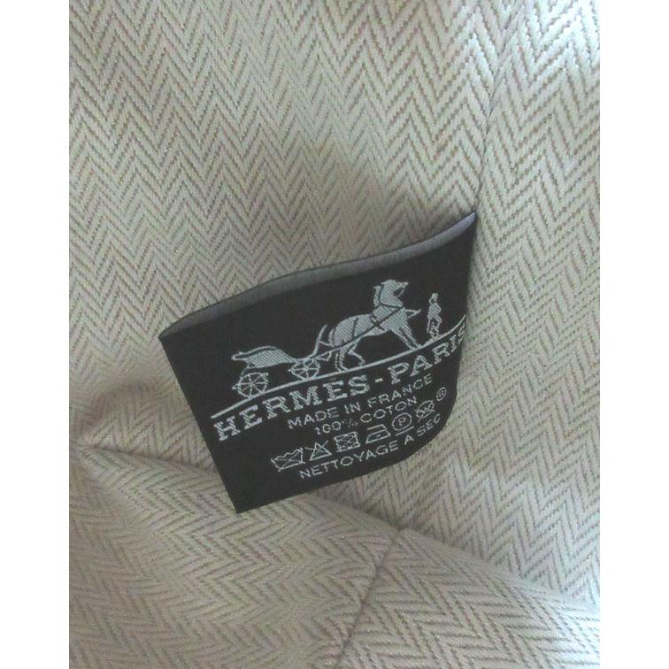 ≪新品≫ エルメス ブリッドアブラック PM オレンジ フー シルバー金具 ハンドバッグ ポーチ コットン キャンバスの画像