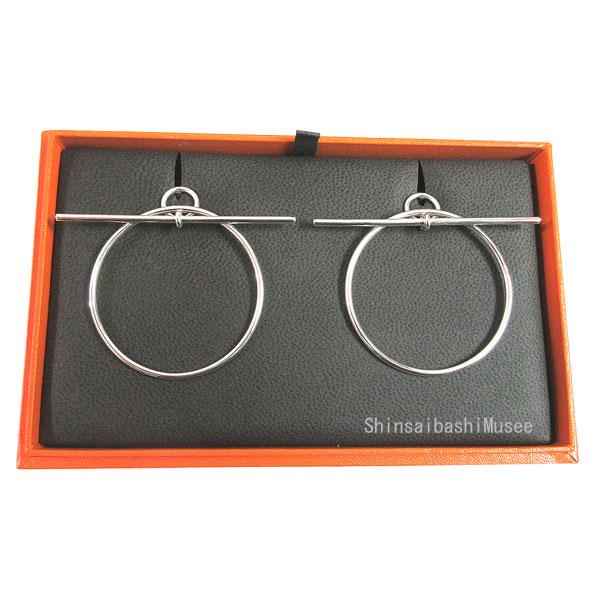 HERMES 《新品》 エルメス ループ MM ピアス エシャペ シルバー
