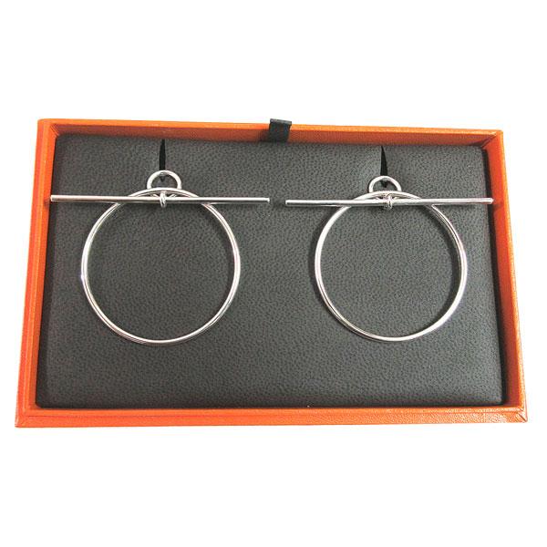 【美品】HERMES フープピアス MM シルバー HERMES（エルメス） 《新品》 ループ MM ピアス エシャペ シルバー製