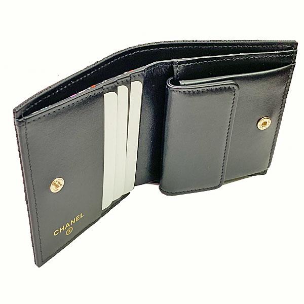 ≪ 新品 ≫シャネル マトラッセ 二つ折り財布 ミニ AP40858 B16988 94305 スモール ウォレット 黒 ブラック ゴールド金具 ココ Big CCマークの画像
