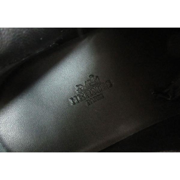 ≪ 新品 ≫ エルメス バウンシング スニーカー オールレザー ローカット 黒 ブラック 42サイズ 27cm メンズ シューズの画像