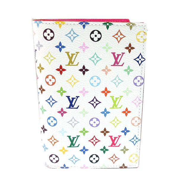 ≪ 新品 ≫ ルイヴィトン 村上隆 コラボ LV × TM パスポートカバー クーヴェルテュール・パスポール NM M14178 マルチカラー ブラン 白の画像
