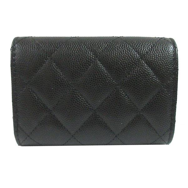 ≪新品≫シャネル スモール フラップ ウォレット 黒 ブラック BIG CCマーク シルバー金具 AP4328 B18713 94305 ミニ 三つ折り 財布の画像