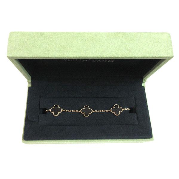 Van Cleef & Arpels 黒5花です ブレスレット ヴィンテージ アルハンブラ ブレスレット、5モチーフ 18K イエロー
