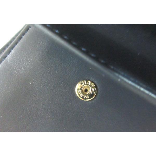 ≪新品≫シャネル スモールウォレット デニム 三つ折り財布 AP0229 B23492 U7663 ダークブルー CCマーク ゴールド金具 ミニの画像