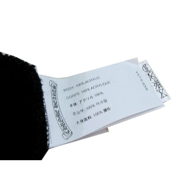 《新品》CHROMEHEARTS クロムハーツ フロントロゴ ワッチキャップ ニット帽 ブラック 黒 ビーニーの画像