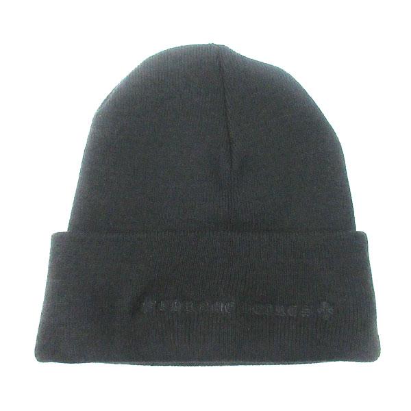 新品》CHROMEHEARTS クロムハーツ CHロゴ ワッチキャップ ニット帽 黒