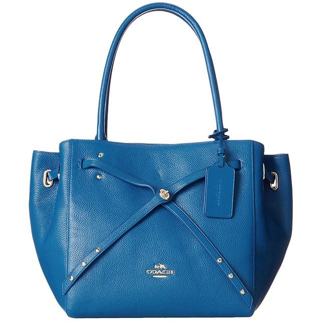 コーチ COACH バッグ スモール ターンロック タイ トート リファインド ペブルド レザー 35838 デニム デニム