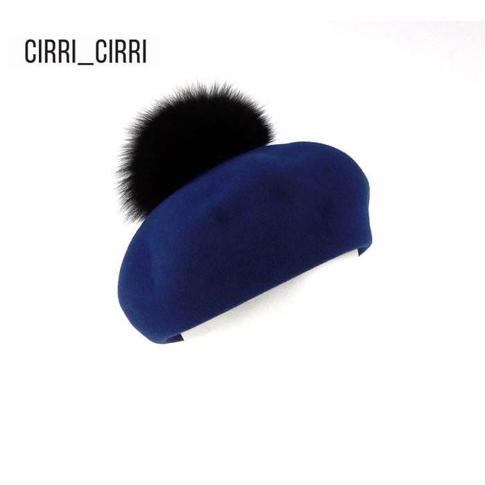 帽子 フェルトハット Cirri Cirri ハット 4万21 ベレー帽 ファーポンポン メンズ レディース ラビット 1r3901