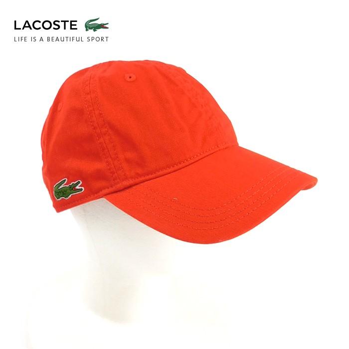 red lacoste cap