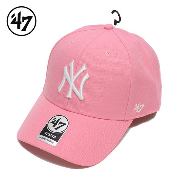フォーティセブン 47(Brand) エムブイピー MVP ニューヨーク・ヤンキース ベースボールキャップ ラッピング可能【即日発送】【ピンク】 B-MVPSP17WBP-RS | 47