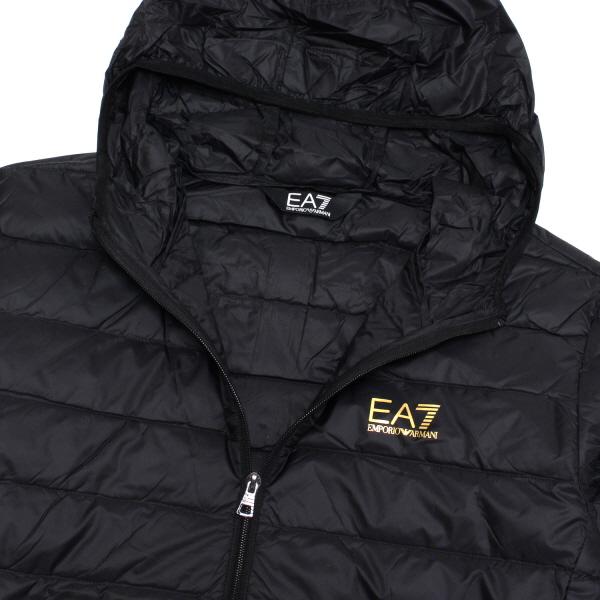 EA7 Emporio Armani ブラックダウンジャケット EMPORIO ARMANI 