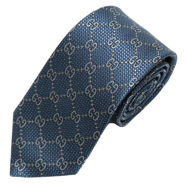 GUCCI（グッチ） ネクタイ ラッピング可能【即日発送】【BLUE】 408865