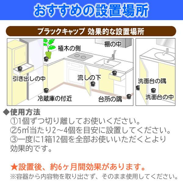 ゴキブリ駆除 速効性 退治 ブラックキャップ 2g×12個入 医薬部外品 ゴキブリ団子 即効タイプ アース あすつく対応｜mushi-taijistore｜03