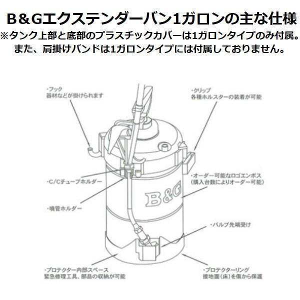 新品B&Gスプレイヤー 1ガロン　ゴキブリ駆除　独立開業必須アイテム 除菌 ゴキブリ 駆除 噴霧器 B&G エクステンダーバン 1ガロン 約3.8L