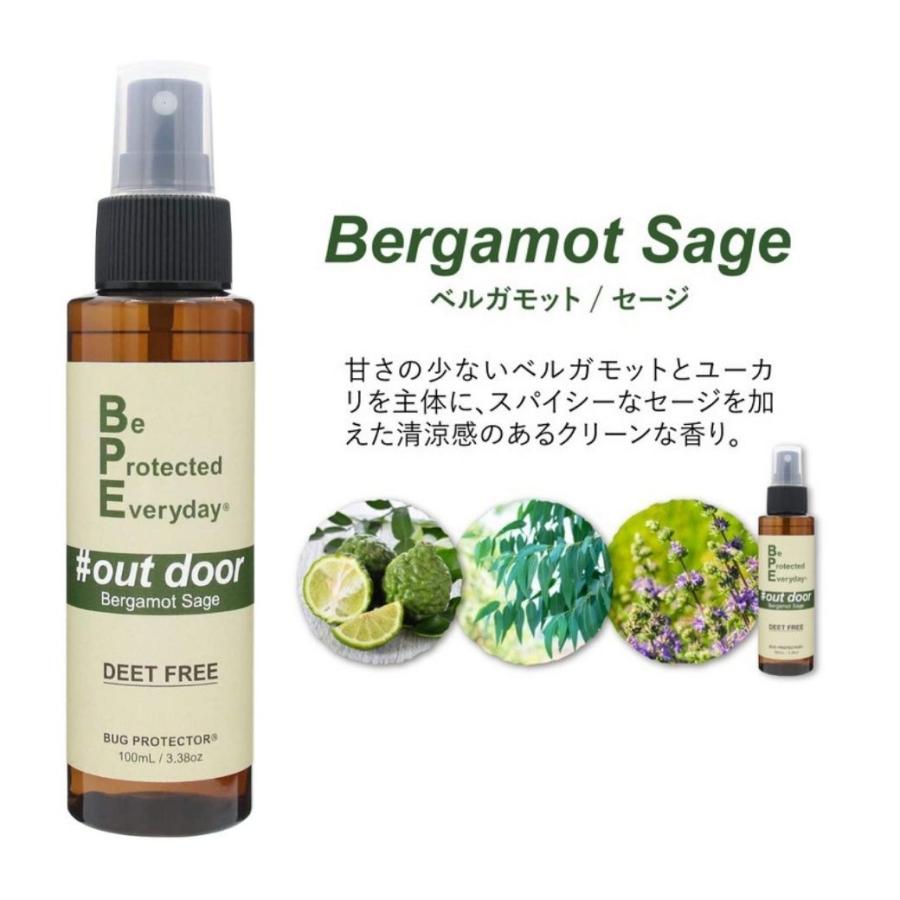 蚊よけスプレー BPEアウトドアスプレー  100ml 虫除けアイテム  蚊よけ キャンプ アウトドア ベルガモット＆セージ ゼラニウム＆ミント 爆買 |  | 09