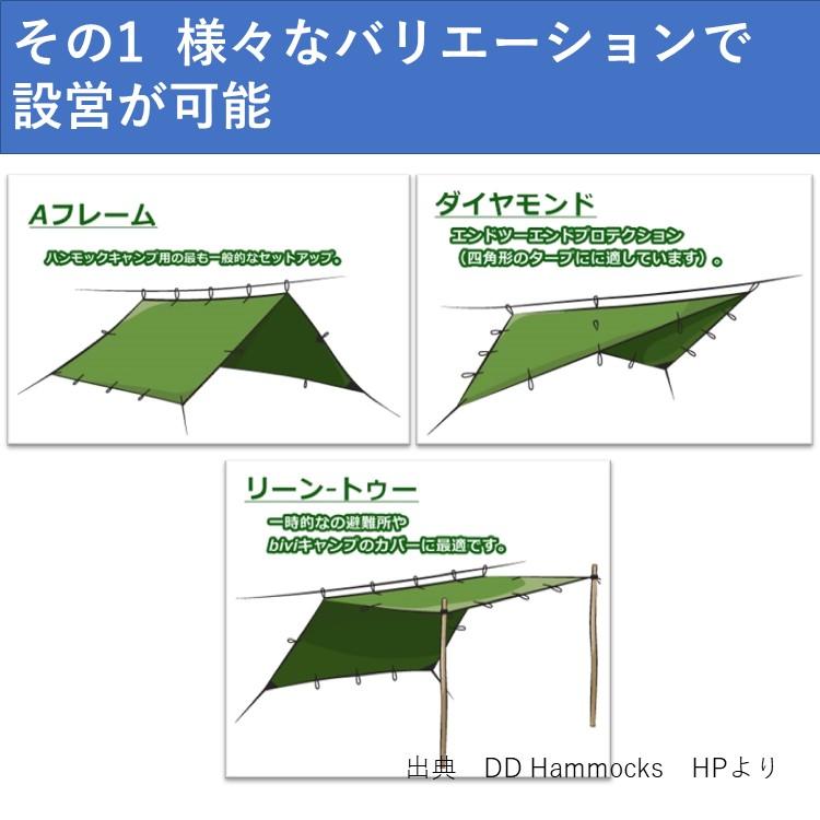 DDタープ 4x4  DD Tarp 4x4 オリーブグリーン コヨーテブラウン  DD Hammocks DDハンモック 4m 大型 キャンプ アウトドア タープ泊｜music-outdoor-lab｜07