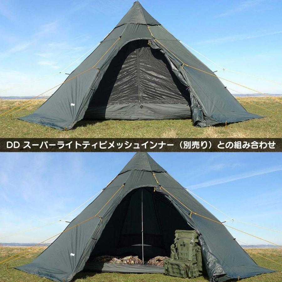 ワンポールテント DDハンモック DD Tipi Tent ティピ テント 3人用 テント 4人用 テント 3000mm防水 ファミリーキャンプキャンプ  アウトドア ソロキャンプ｜music-outdoor-lab｜06