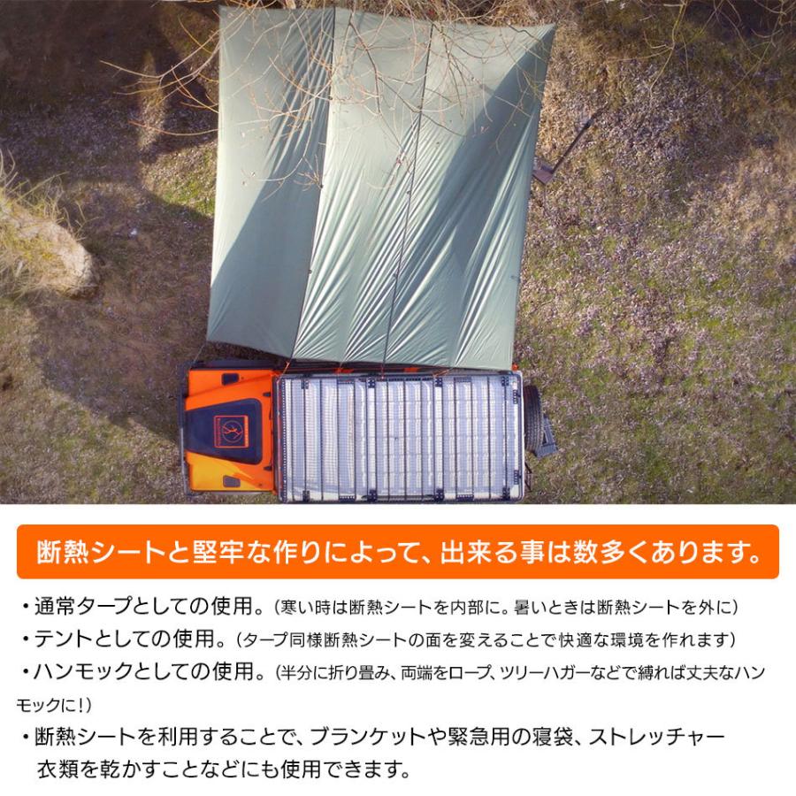 BUSHMEN Travel Gear（ブッシュメン トラベル ギア） THERMO - Tarp サーモ タープ  4x4 / olive（オリーブ）｜music-outdoor-lab｜05