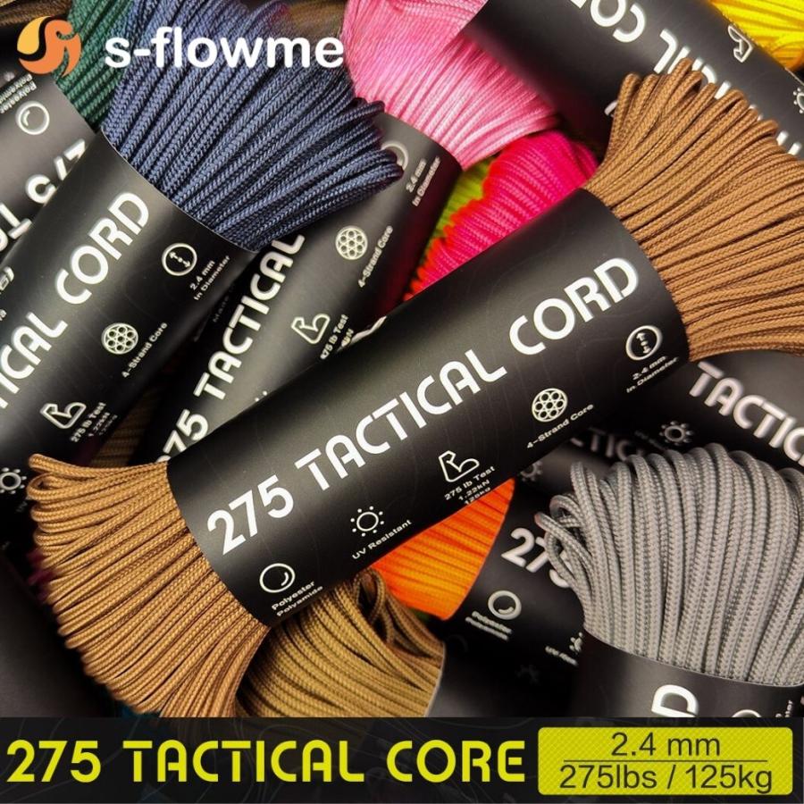 パラコード 2.4mm タクティカルコード 4芯 x 30m 【s-flowme