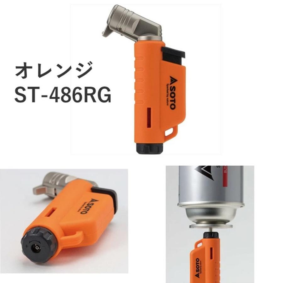 バーナー トーチ ガストーチ SOTO ソト マイクロトーチ ACTIVE アクティブ ST-486 小型 ヨコ型 モデル 充てん式 CB缶 アウトドア キャンプ 焚き火 BBQ 火おこし｜music-outdoor-lab｜18