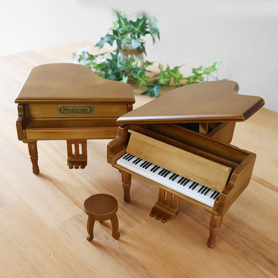 お買い得モデル！ ミニアンティークグランドピアノ オルゴール 在庫曲