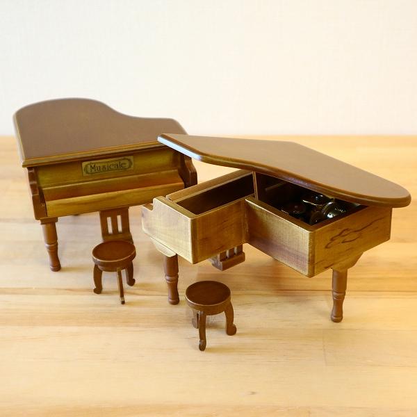 お買い得モデル！ ミニアンティークグランドピアノ オルゴール 在庫曲