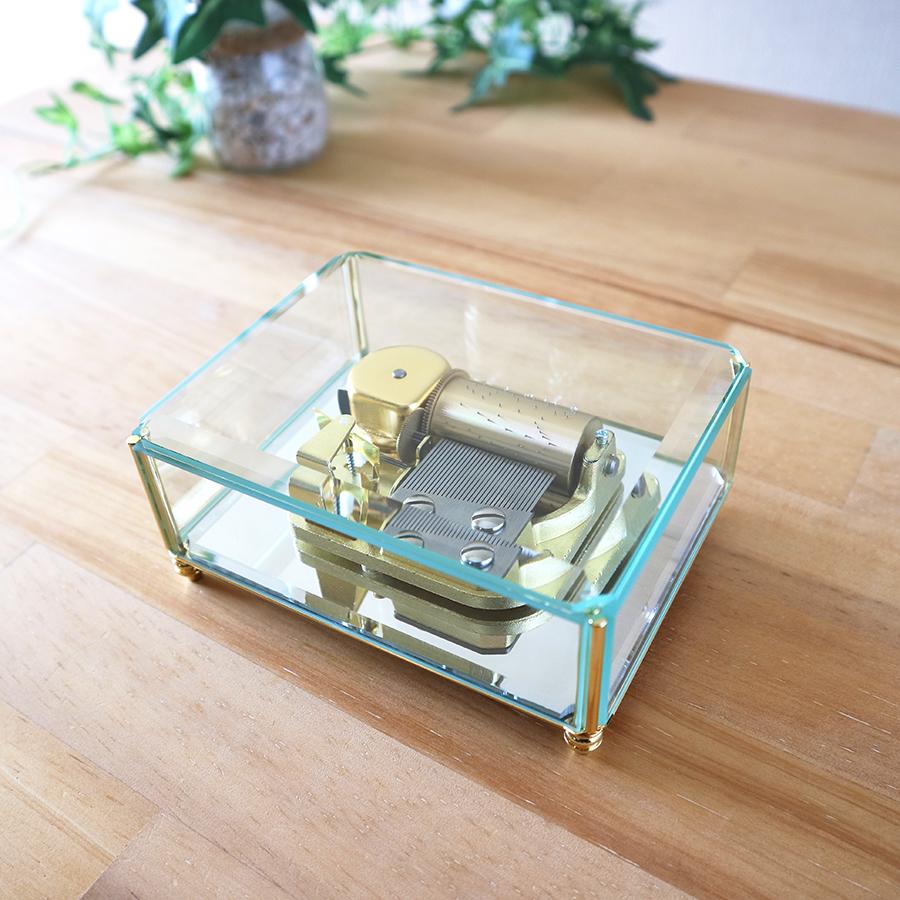 オルゴール プレゼント クリスタルBOX 30弁タイプ 好きな曲を選べる