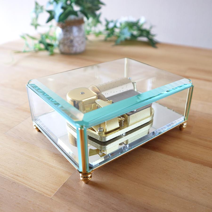 オルゴール プレゼント クリスタルBOX 30弁タイプ 好きな曲を選べる