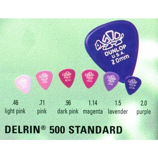 Plettri Chitarra Plettri Per Chitarra Dunlop Delrin 500, Confezione Da 12, Spessore 0,96 Mm - Medio Pesanti, Colore Rosa Scuro DW Drums - Foto 3