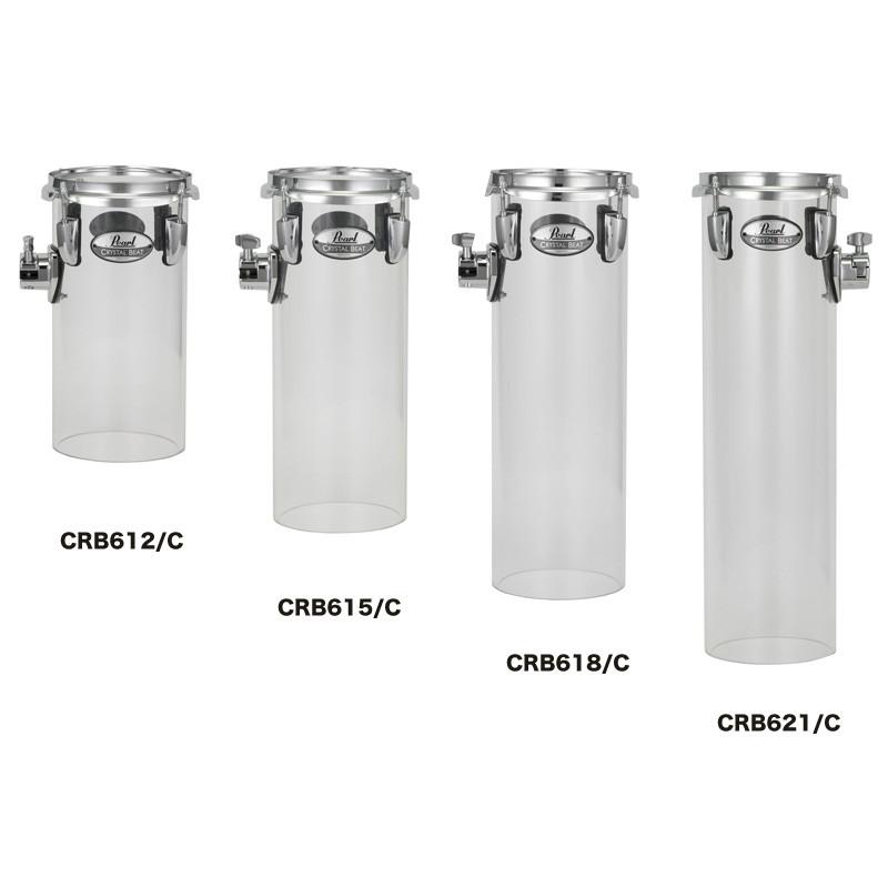 Pearl CRYSTAL BEAT ROCKET TOMS 6”x18”CRB618/C　#730ULTRA CLEAR 単品