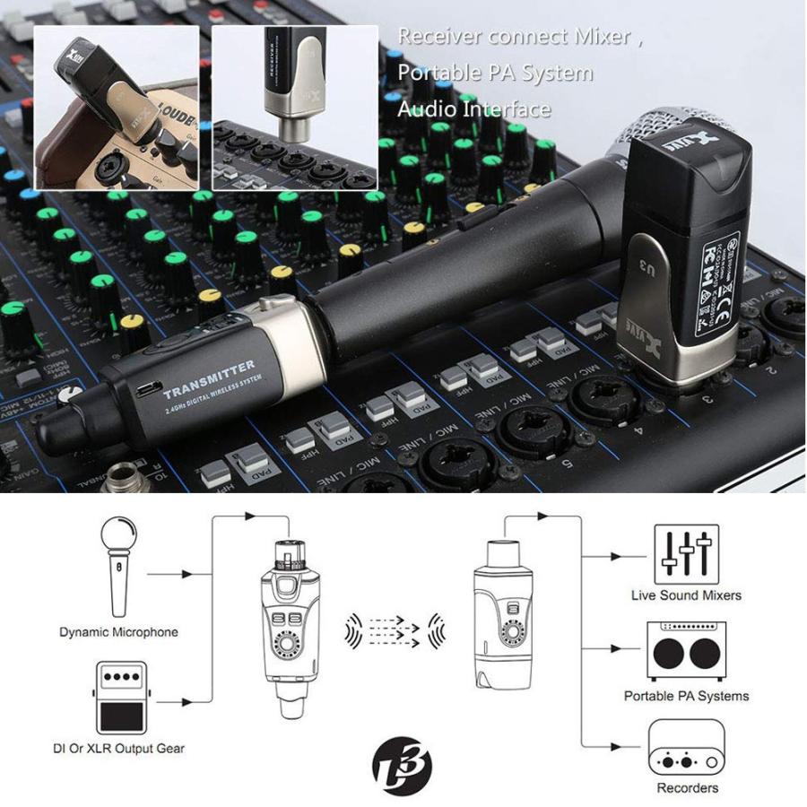 XVIVE エックスバイブ XV-U3 マイクロフォン・デジタルワイヤレス