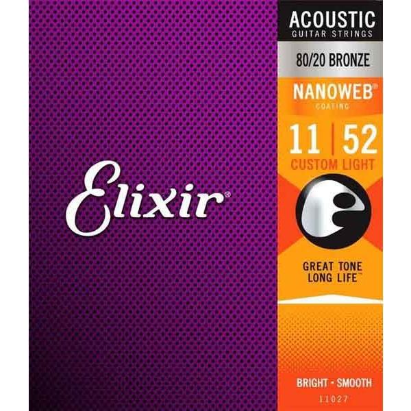 Elixir (エリクサー) 11027 ブロンズ Custom Light アコースティックギター弦 2セット｜musicfarm