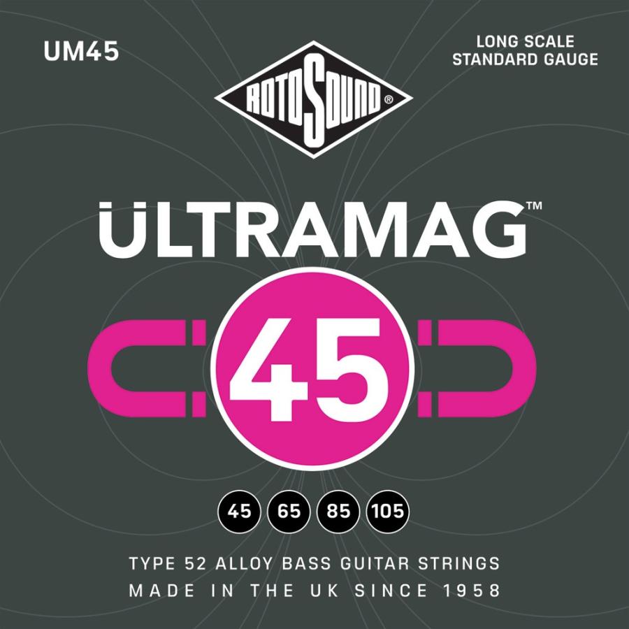 RotoSound ベース弦 ULTRAMAG UM45 ROT-UM45 Long Scaleを 1set｜musicfarm