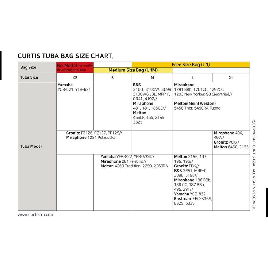 CURTIS フリーサイズ チューバ バッグ Insulation Tuba Gig Bag U1