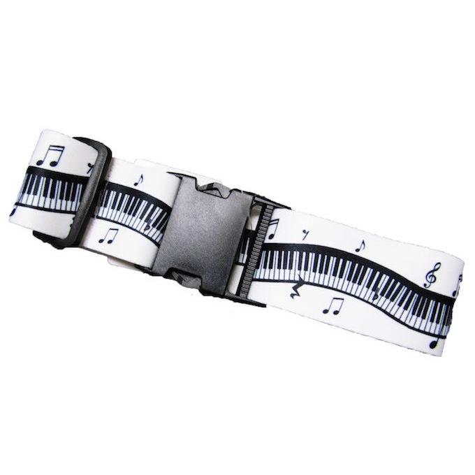 旅行カバンベルト ピアノ キーボード柄 スーツケースベルトMusic