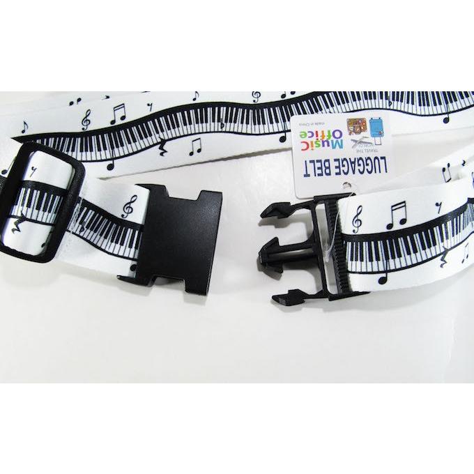 旅行カバンベルト ピアノ キーボード柄 スーツケースベルトMusic