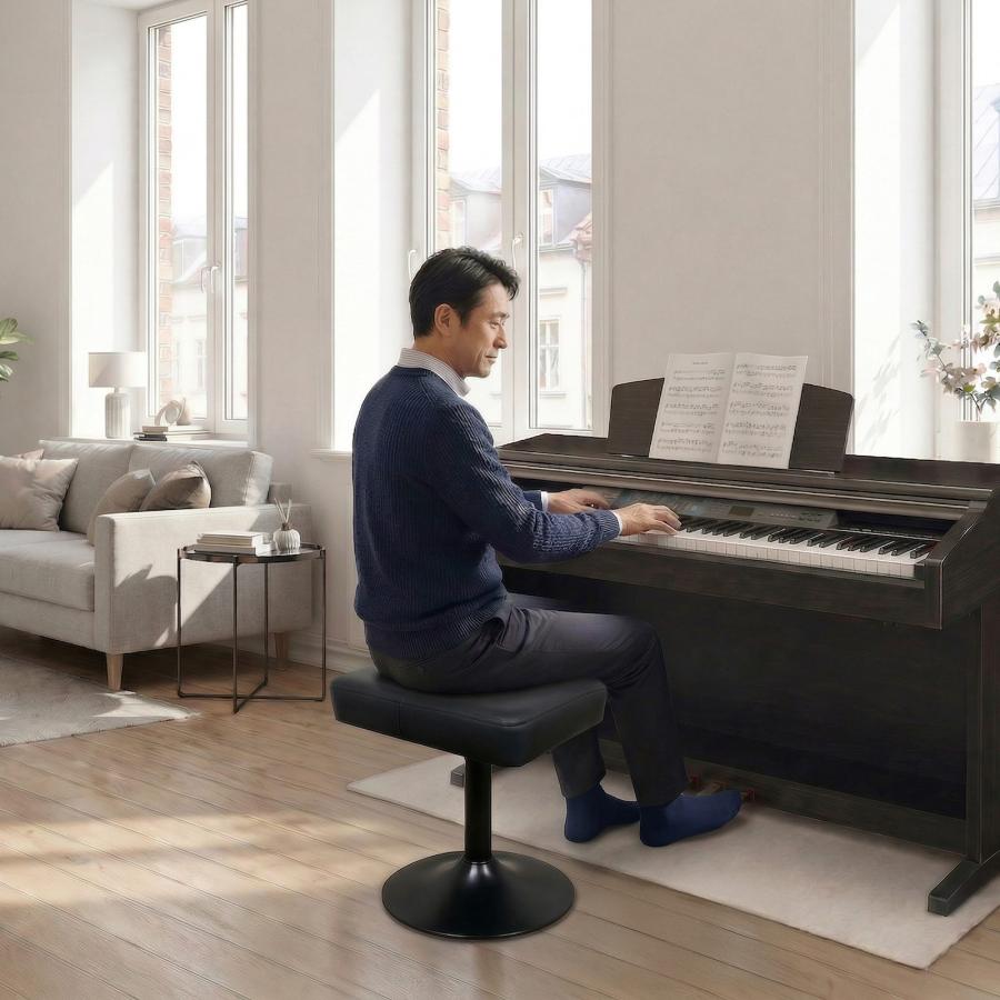 Behning & Sons ピアノ椅子 油圧式 ガス圧式 シングル シリンダー 無