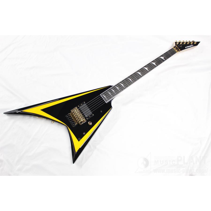 Edwards エレキギター EDWARDS(エドワーズ) E-ALEXI ARROW HEAD Black with Yellow Stripe