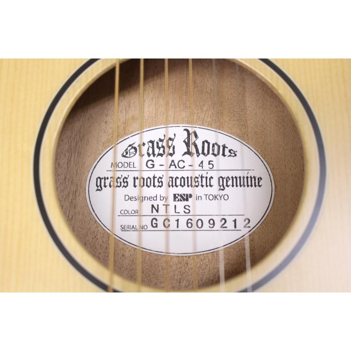 【新品・薄胴ボディ】GrassRoots(グラスルーツ) / G-AC-45 NTL/SATIN アコースティックギター｜musicstoreyou｜10