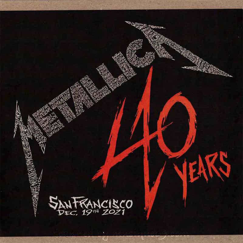 2022ж–°дЅњ гѓЎг‚їгѓЄг‚« Metallica - 40 Years: December 19 2021 San Francisco CA Chase  Center CD columbiatools.com