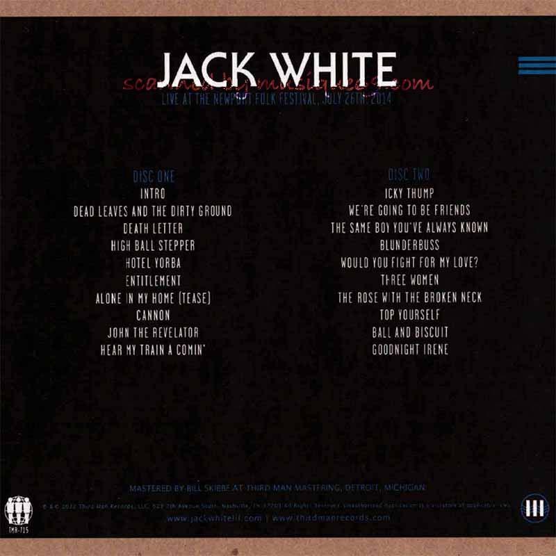 ジャックホワイト Jack White - Live at the Newport Folk Festival, July 26th, 2014 (CD)｜musique69｜02