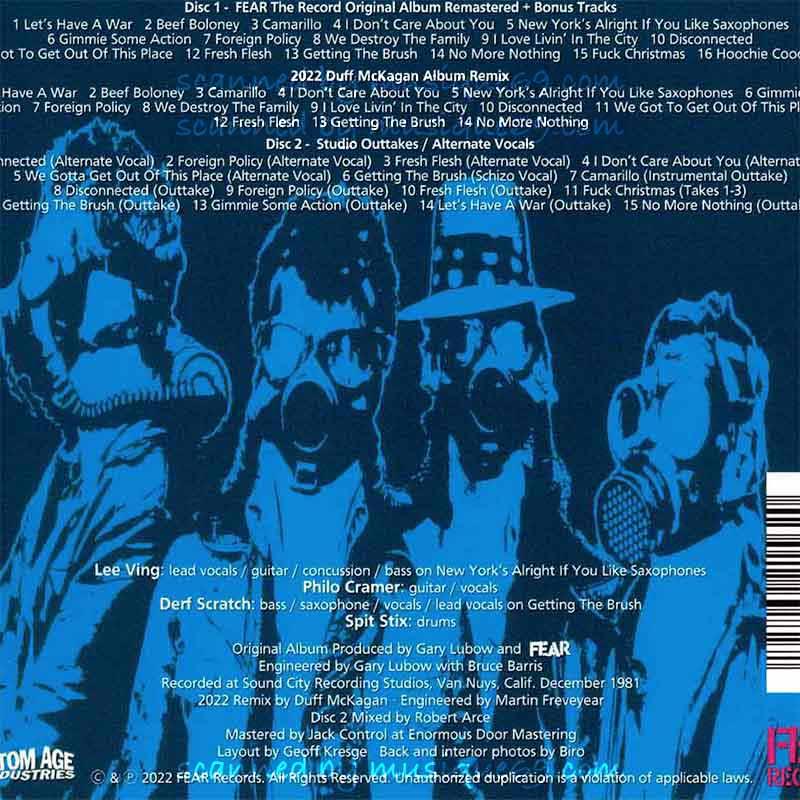 ダフマッケイガン Duff McKagan (Fear) - Fear the Record: Reissue Limited Edition (CD)｜musique69｜02